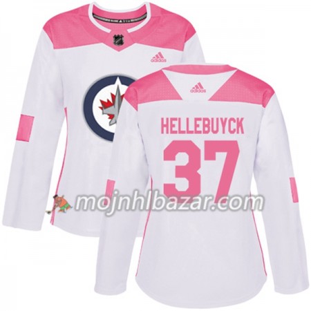 Dresovi Winnipeg Jets Connor Hellebuyck 37 Adidas 2017-2018 Bijela Narančasta Fashion Authentic - Ženska Dresovi Winnipeg Jets Connor Hellebuyck 37 Adidas 2017-2018 Bijela Narančasta Fashion Authentic - Ženska